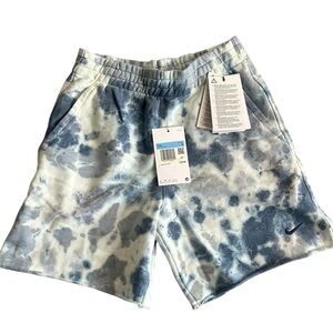 Nike Men’s Standard Fit Tie-Dye Fleece Shorts‎ Blue White Size M NWT